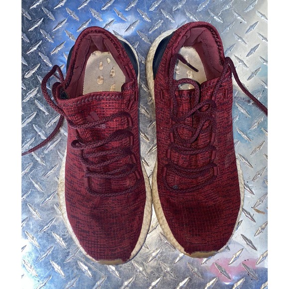 ADIDAS PURE BOOST BA8895‎ Shoes Men 9 Burgundy Red Athletic Sneakers Running - Picture 3 of 9